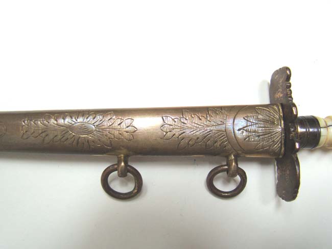 A RARE War of 1812 period U. S. Naval Officer's Dirk with EAGLE Cross Guard circa 1805-1815 — image 6